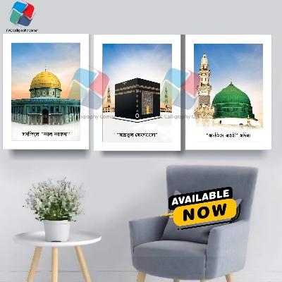 Picture of Pvc board Wall Poster 3 pcs Home Decoration with 3 mm Board Most Unique Combo Wallboard wall decor easy to set up