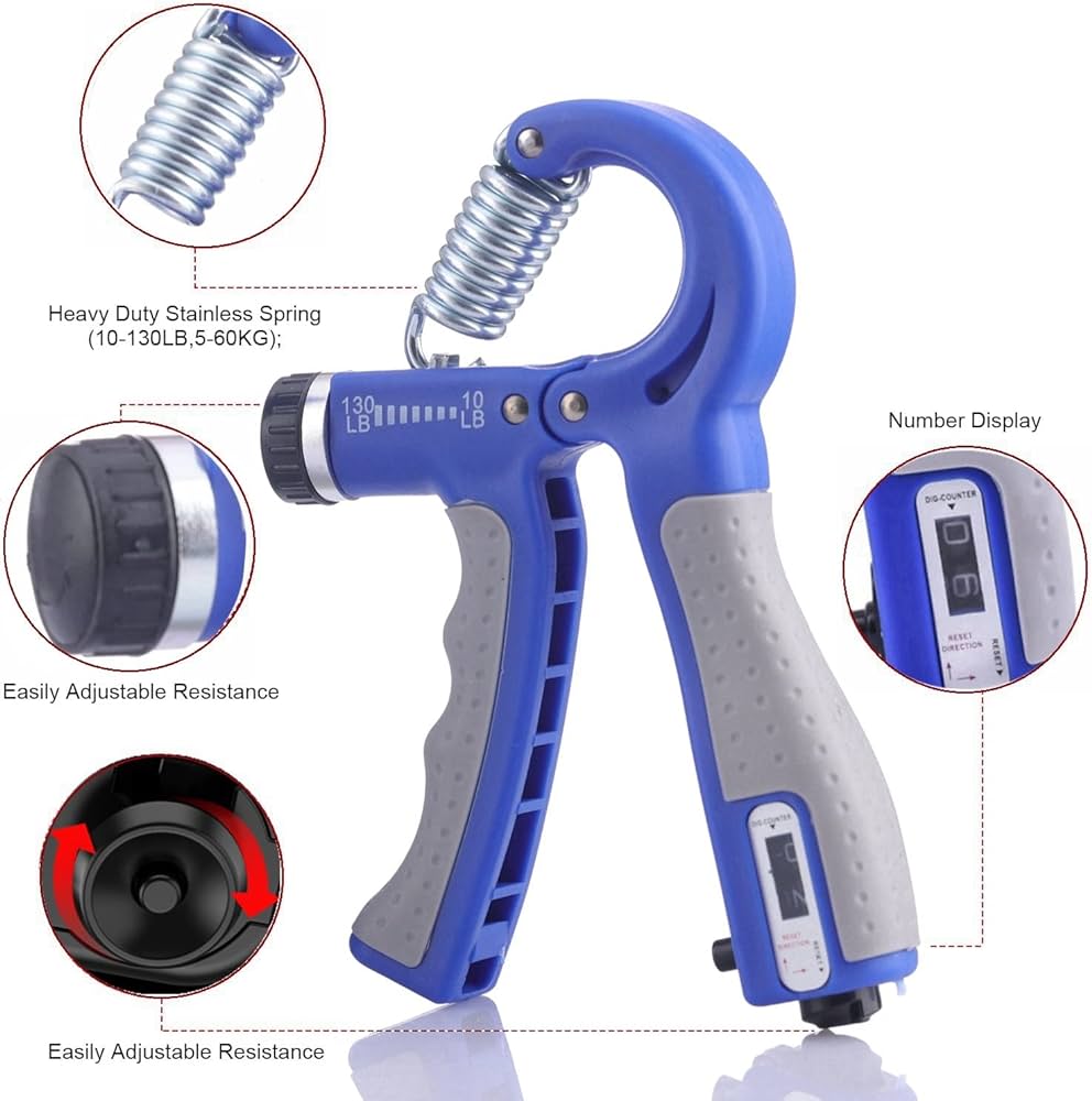 Picture of Adjustable Counting Hand Grip Exerciser 5kg-60kg - Multicolor