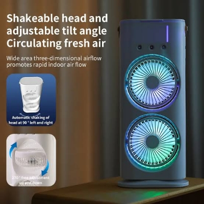 Picture of Double ended remote control Spray Fan with beautiful LED light