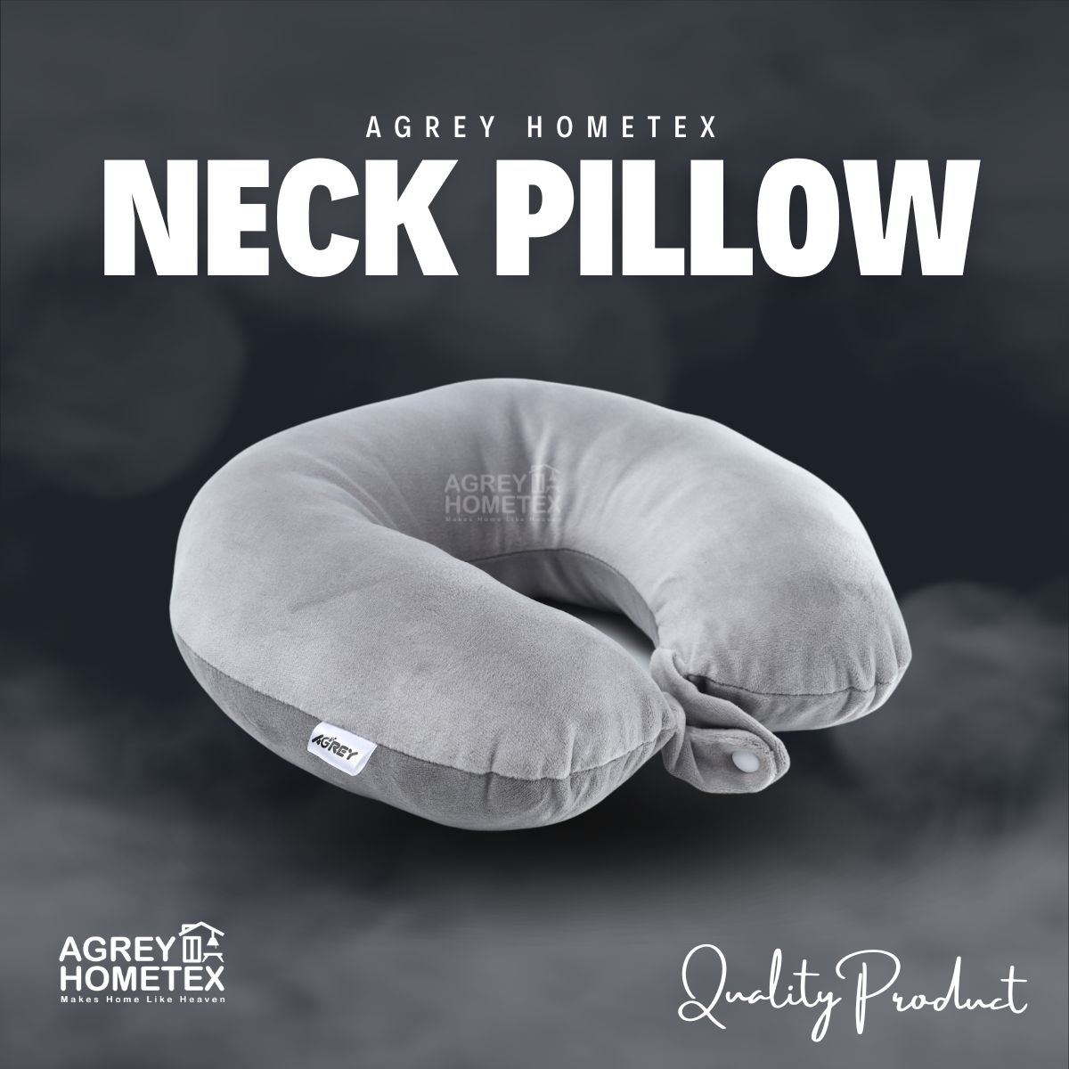 Picture of Regular Neck Pillow, Ash, (11"x12")