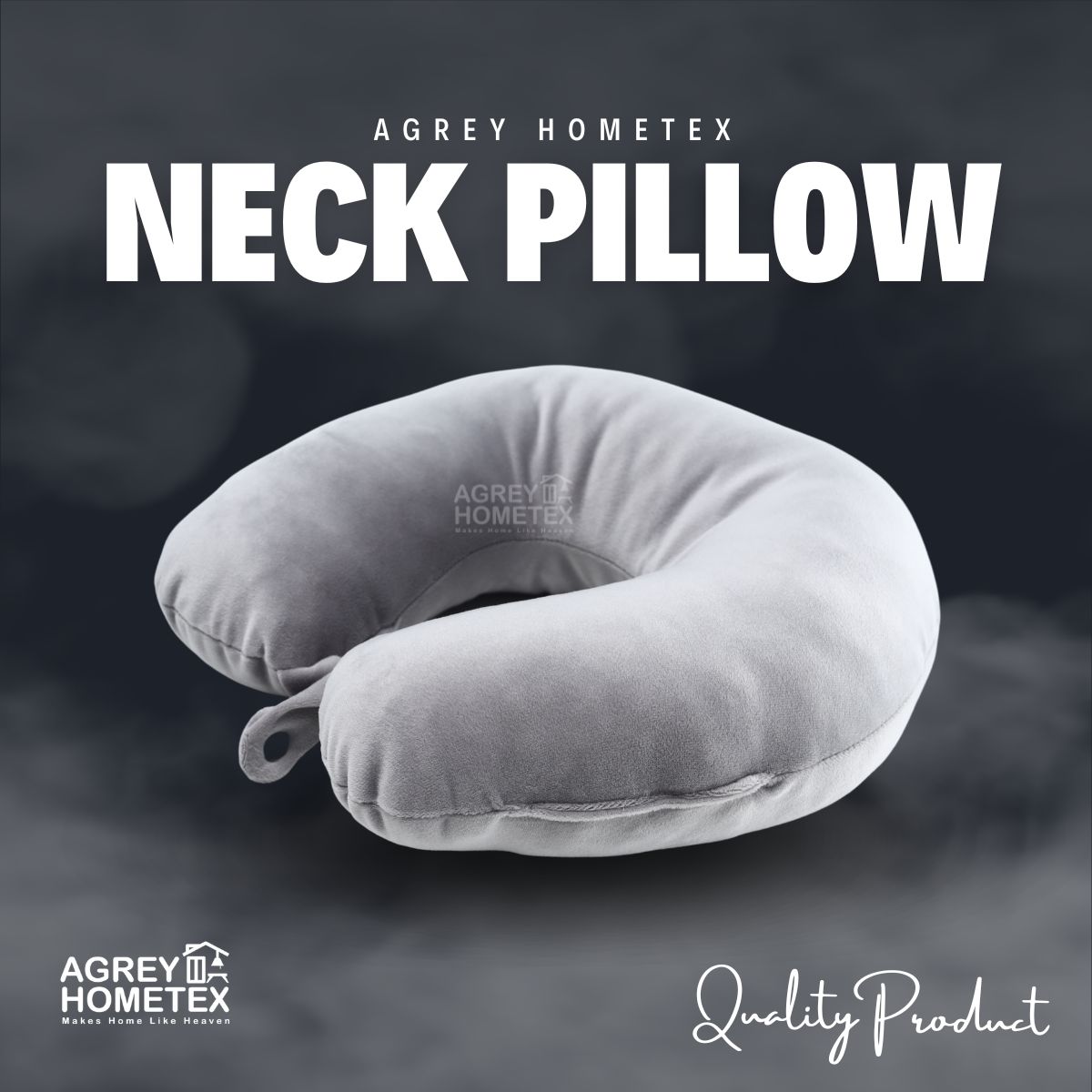 Picture of Regular Neck Pillow, Ash, (11"x12")