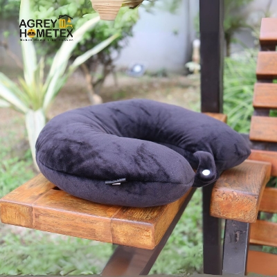 Picture of Regular Neck Pillow, Black, (11"x12")
