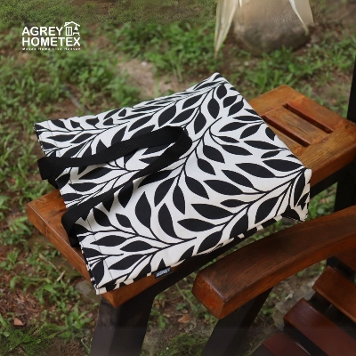 Buy Canvas Tote Bag with Zipper, Black & White, (14"x16")  Best Price In Bangladesh
