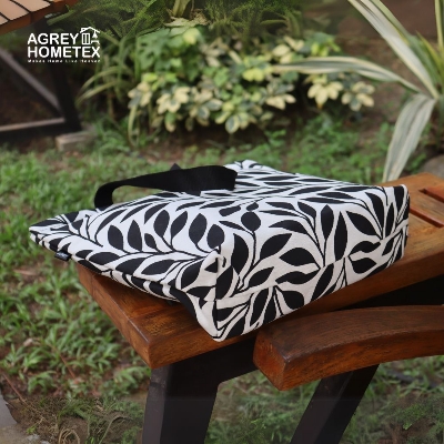Buy Canvas Tote Bag with Zipper, Black & White, (14"x16")  Best Price In Bangladesh