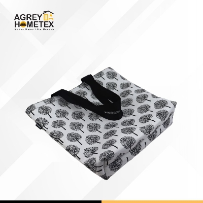 Buy Canvas Tote Bag with Zipper, Black & White, (14"x16")  Best Price In Bangladesh