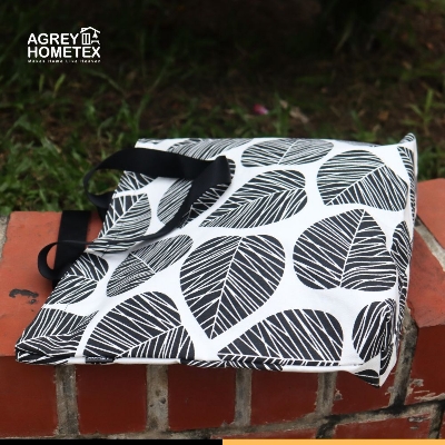 Buy Canvas Tote Bag with Zipper, Black & White, (14"x16")  Best Price In Bangladesh