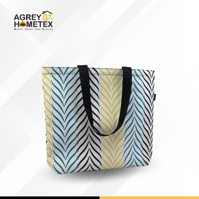 Buy Canvas Tote Bag with Zipper, Multicolor, (14"x16") Best Price In Bangladesh