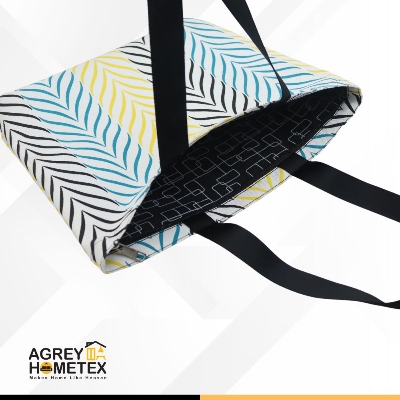 Buy Canvas Tote Bag with Zipper, Multicolor, (14"x16") Best Price In Bangladesh
