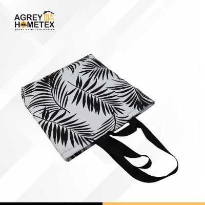 Buy Canvas Tote Bag with Zipper, Black & White, (14"x16") Best Price In Bangladesh