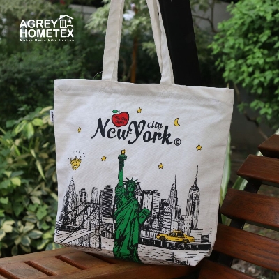 Buy Canvas Tote Bag with Zipper, White, (15"x16")  Best Price In Bangladesh