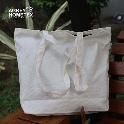 Buy Canvas Tote Bag with Zipper, White, (15"x16")  Best Price In Bangladesh