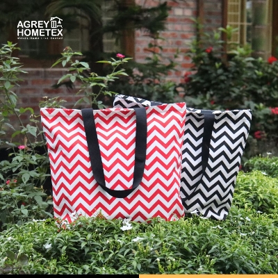 Buy  Canvas Tote Bag with Zipper, Red & White, (14"x16")  Best Price In Bangladesh