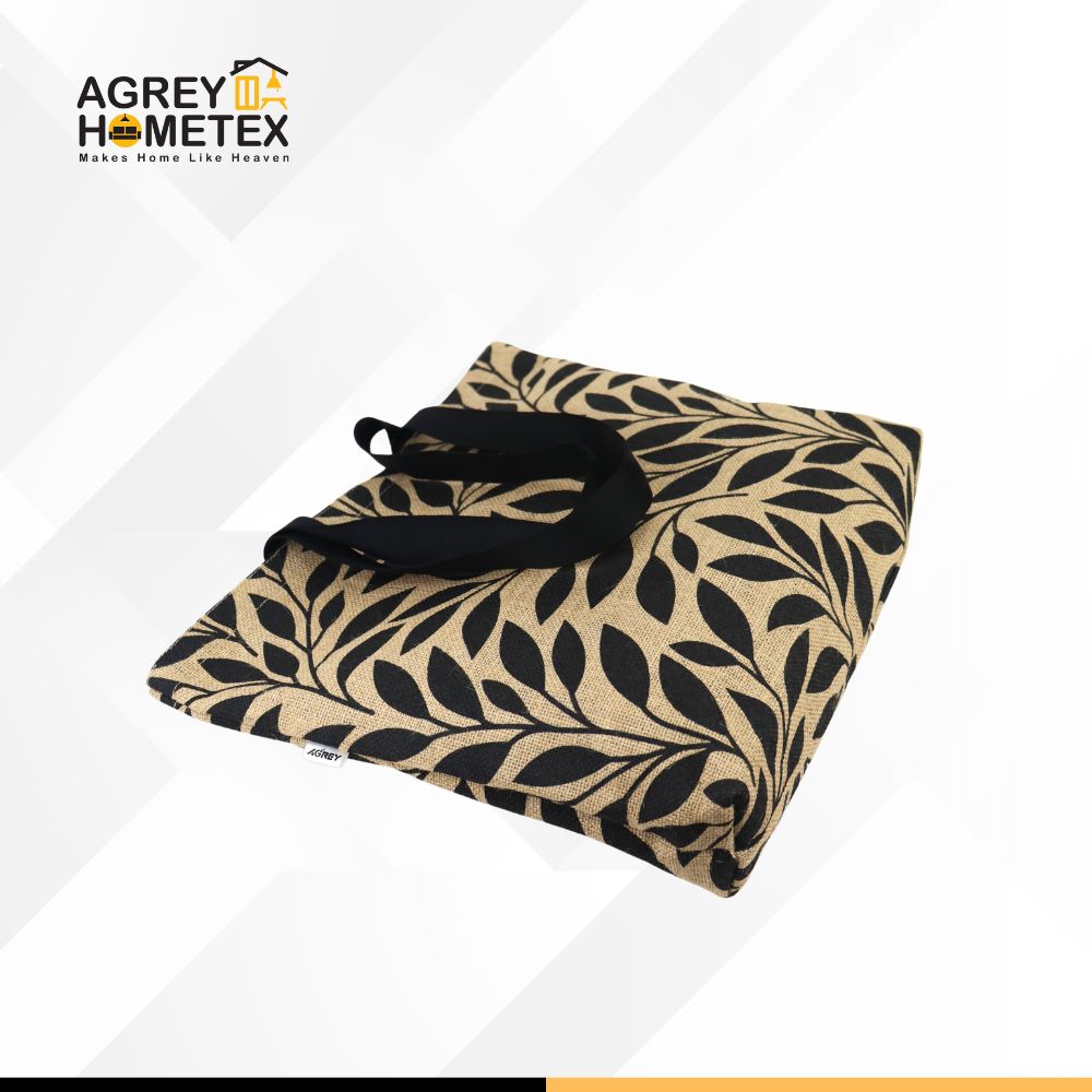 Buy Jute Tote Bag with Zipper, Natural & Black, (14"x16") Best Price In Bangladesh
