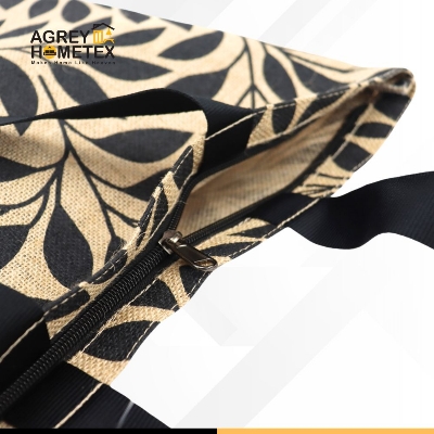 Buy Jute Tote Bag with Zipper, Natural & Black, (14"x16") Best Price In Bangladesh