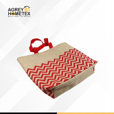 Buy Jute Tote Bag with Zipper, Black & White, (14"x16") Best Price In Bangladesh