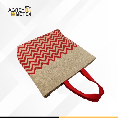 Buy Jute Tote Bag with Zipper, Black & White, (14"x16") Best Price In Bangladesh