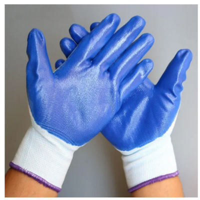 Picture of Latex Coated Cotton String Knit Liner Gloves for Gardening Wirks 1 pair