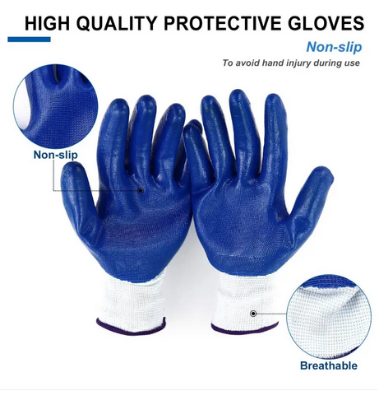 Picture of Latex Coated Cotton String Knit Liner Gloves for Gardening Wirks 1 pair