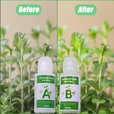 Picture of Liquid Fertilizer AB Two Part Set Liquid Hydroponic Garden Plant Food Plant Fertilizer for All Plants Flowers Vegetables Grass