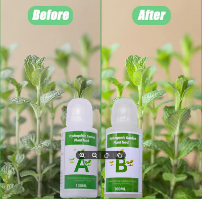Picture of Liquid Fertilizer AB Two Part Set Liquid Hydroponic Garden Plant Food Plant Fertilizer for All Plants Flowers Vegetables Grass