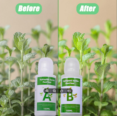 Picture of Liquid Fertilizer AB Two Part Set Liquid Hydroponic Garden Plant Food Plant Fertilizer for All Plants Flowers Vegetables Grass