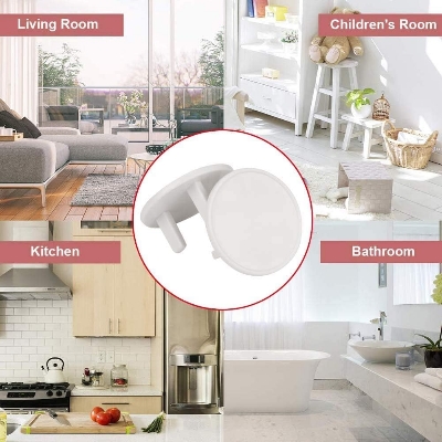 Picture of Baby Safety Socket Covers 3 Pin 3 Pcs,  Baby Proofing Plug Covers  Child Proof Electrical Socket Protectors for Child Baby Home...