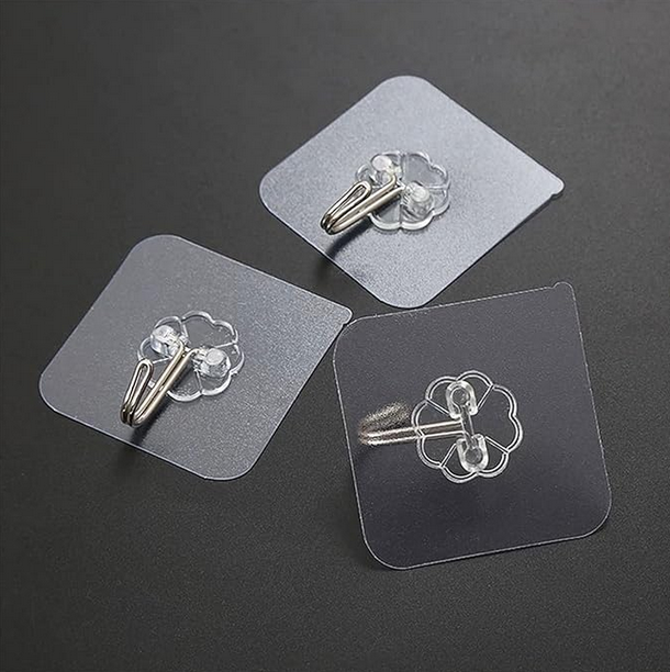 Picture of 5 Pcs Strong plastic sticky hook for Kitchen Bathroom Strong Self Adhesive Door Wall Hangers