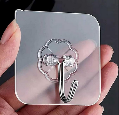 Picture of 5 Pcs Strong plastic sticky hook for Kitchen Bathroom Strong Self Adhesive Door Wall Hangers