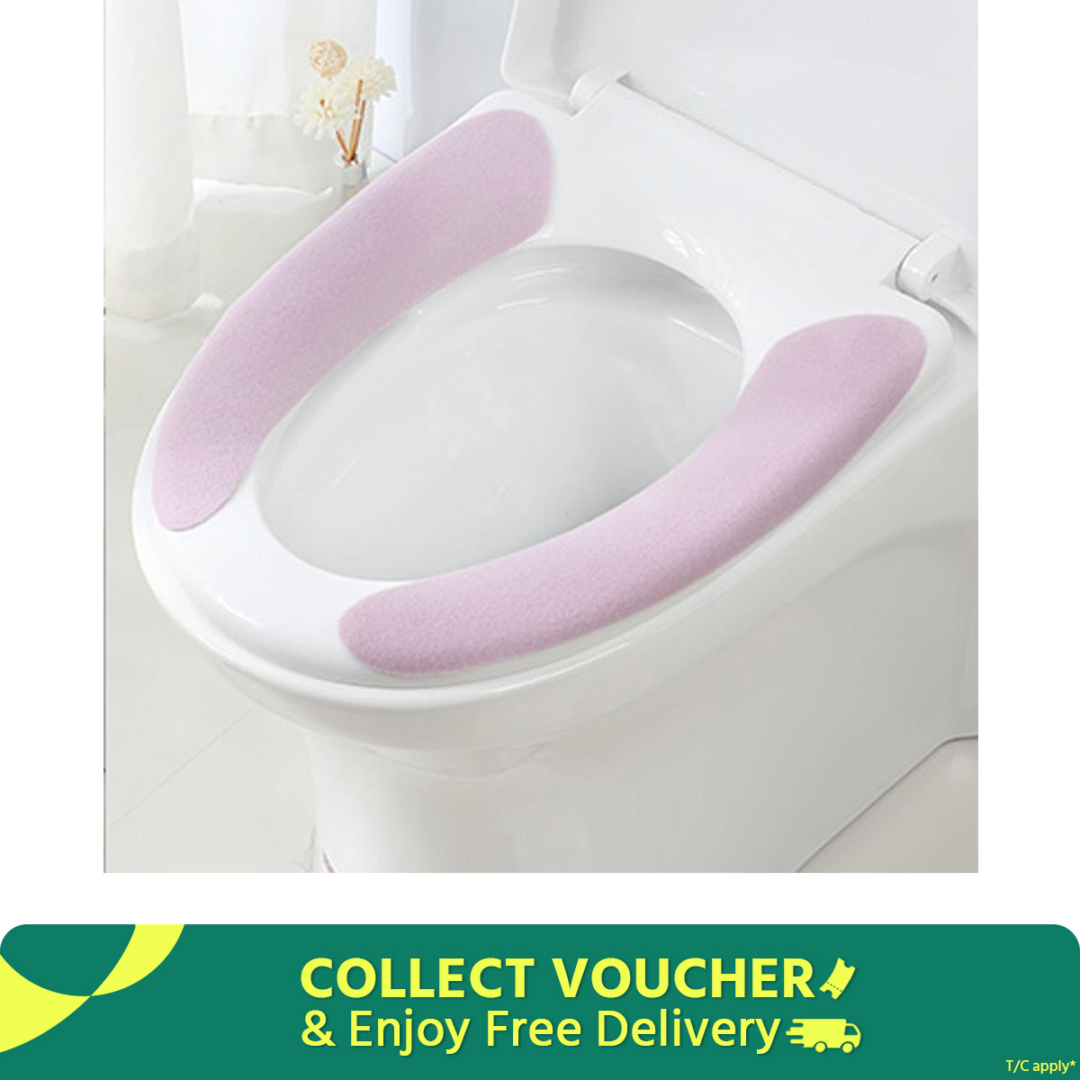 Picture of Toilet seat cover reusable Solid color Sticky Toilet Mat Adsorption type 1