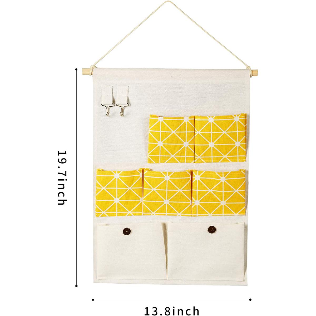 Picture of 7 Bags Storage Bag Over The Door Storage Wall Door Closet Hanging Storage Bag Organizer - Router Stand