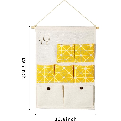 Picture of 7 Bags Storage Bag Over The Door Storage Wall Door Closet Hanging Storage Bag Organizer - Router Stand