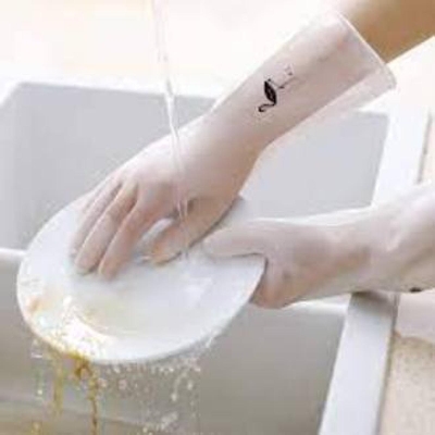 Picture of Nitrile Rubber Gloves Kitchen Washing Dishes/Clothes Waterproof Durable Wear-Resistant Gloves