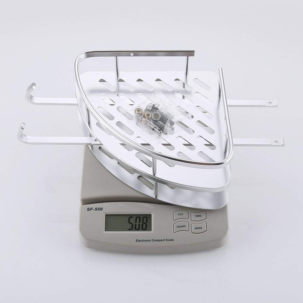 Picture of Double Layer Corner Shower Caddy Wall Mounted Bathroom Shelf Organizer for Toilet, Bedroom and Kitchen