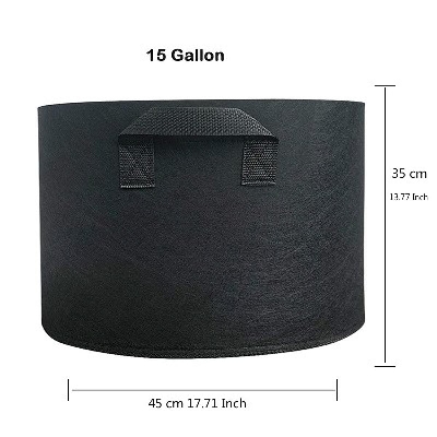 Picture of 15 gallon fabric pots nonwoven geotextile planting bag