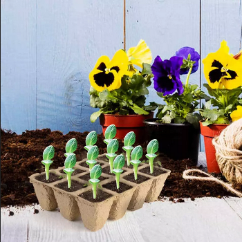 Picture of Biodegradable 12 cells Paper Pulp Peat Pots Seed Starter Nursery Trays 1 pcs