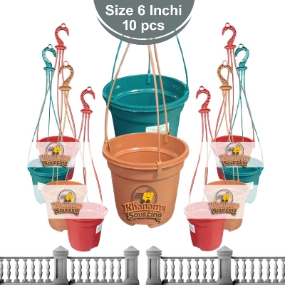 Picture of Planter Hanging 6 Inchi 10 Pcs Mix Colour