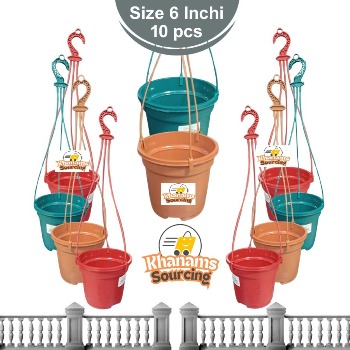 Picture of Planter Hanging 6 Inchi 10 Pcs Mix Colour
