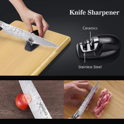 Picture of 2-Stage Knife Sharpener Small mini Chef kitchen Knife Sharpener