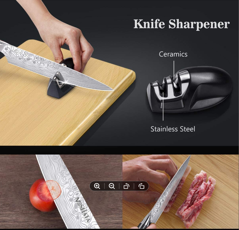 Picture of 2-Stage Knife Sharpener Small mini Chef kitchen Knife Sharpener