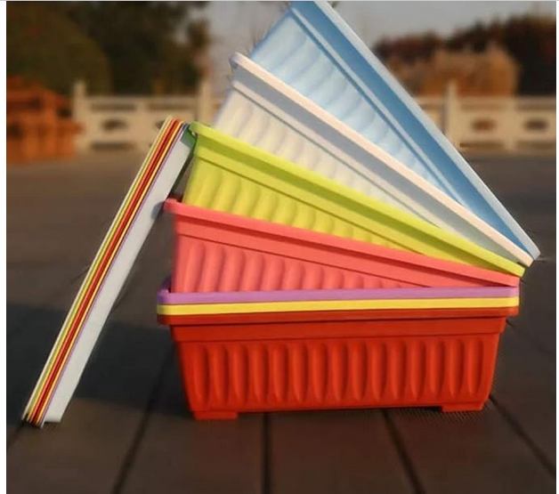 Picture of 1 Pcs Flower Window Pp Resin Rectangular Window Planters Vegetables Growing Container Garden Flower Plant Pot for Balcony with Tray 1 Pcs