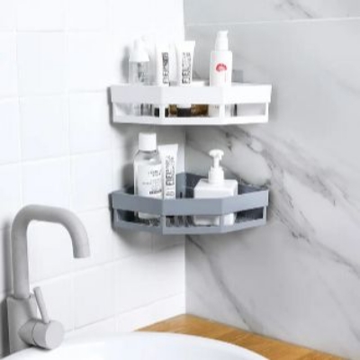 Picture of 1 Pcs China Shower Rack Shelf Bathroom Corner Storage Organiser Basket Shelf Tidy