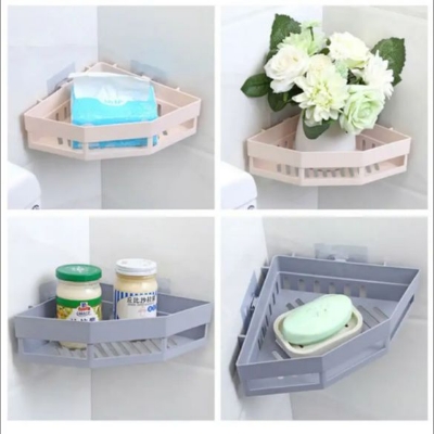 Picture of 1 Pcs China Shower Rack Shelf Bathroom Corner Storage Organiser Basket Shelf Tidy