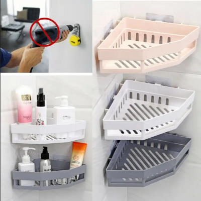 Picture of 1 Pcs China Shower Rack Shelf Bathroom Corner Storage Organiser Basket Shelf Tidy