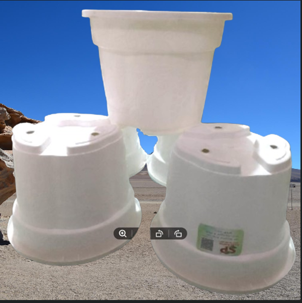 Picture of Flower pot  white coler 6 inch 10  pics  set