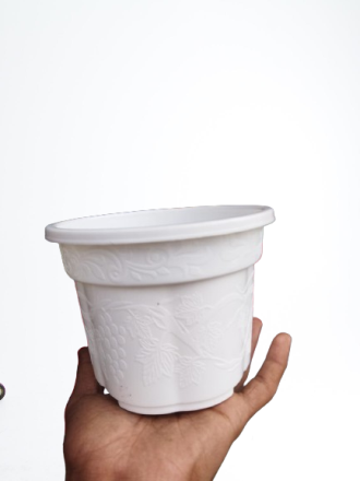 Picture of Flower pot  white coler 6 inch 6 pics  set