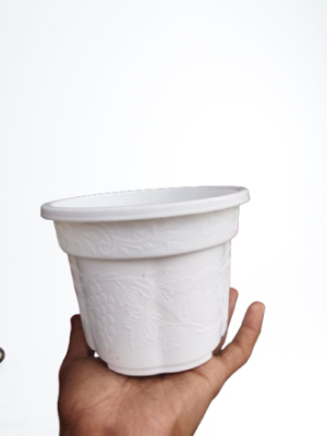 Picture of Flower pot  white coler 6 inch 6 pics  set