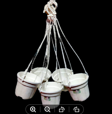 Picture of 6 Inchi White Hanging Pot 10 Pcs