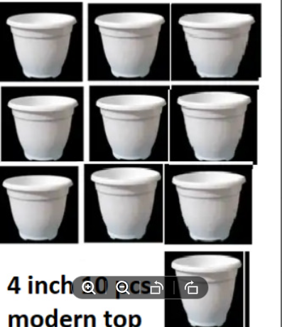 Picture of Flower Pot-4 inchi modern tob White 10 pcs
