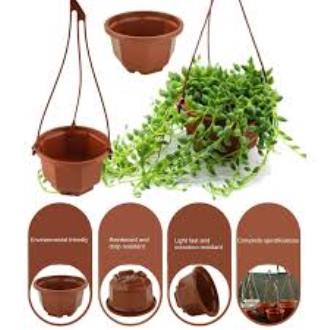 Picture of Home Garden Flower Planter 3 pcs Hanging Plastic Pot