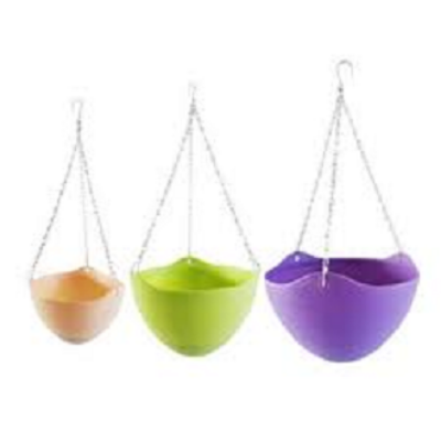 Picture of New Design Plant Planter Hanging PP Flower pot With Chain hanging plant pots 1 pcs
